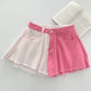 Design Niche Color Matching Wide-Leg Shorts Jeans