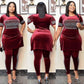 African Clothes 2 Pieces Women Famous Suit Dresses