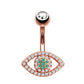 Fashion CZ Zricon Little Bee Belly Button Rings Surgical Steel Sexy Women Navel Piercing Belly Rings Anima Body Piercing Jewelry