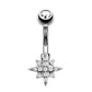 Fashion CZ Zricon Little Bee Belly Button Rings Surgical Steel Sexy Women Navel Piercing Belly Rings Anima Body Piercing Jewelry