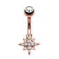 Fashion CZ Zricon Little Bee Belly Button Rings Surgical Steel Sexy Women Navel Piercing Belly Rings Anima Body Piercing Jewelry