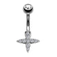 Fashion CZ Zricon Little Bee Belly Button Rings Surgical Steel Sexy Women Navel Piercing Belly Rings Anima Body Piercing Jewelry