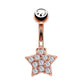 Fashion CZ Zricon Little Bee Belly Button Rings Surgical Steel Sexy Women Navel Piercing Belly Rings Anima Body Piercing Jewelry