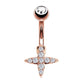 Fashion CZ Zricon Little Bee Belly Button Rings Surgical Steel Sexy Women Navel Piercing Belly Rings Anima Body Piercing Jewelry