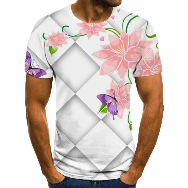 Digital Print Color Swirl Graphic T-shirt