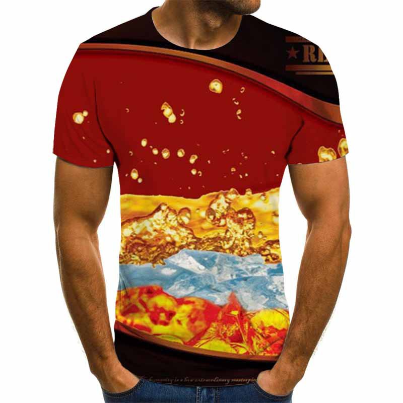 Digital Print Color Swirl Graphic T-shirt