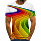 Digital Print Color Swirl Graphic T-shirt