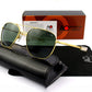 Sunglasses Men And Women Square Polarized Sunglasses Glass Lens Sunglasses