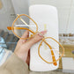 Korean Version Of The Polygon Frame Transparent Glasses Women