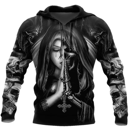 Sudadera 3D de anime con calavera de Halloween