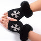 Sparkly Skull Gloves Women