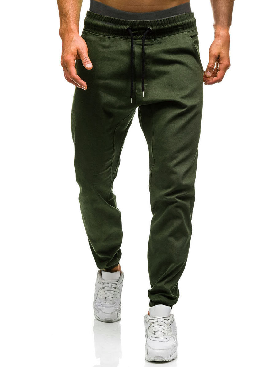 Pantalones de hombre Pantalones con cordón Hip Hop Harem Pantalones para hombre Joggers Pantalones sólidos