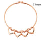 piercing curved peach heart bracelet