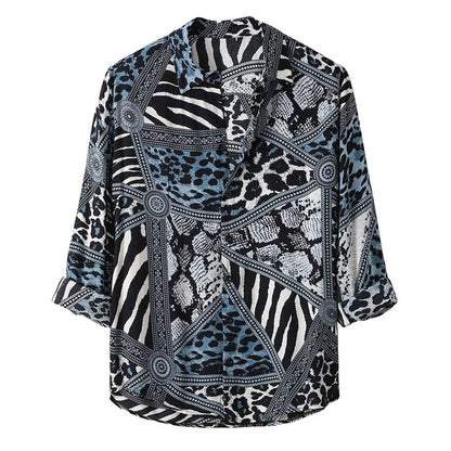 Fashion printed Leopard Print Shirt for men