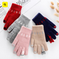 Fawn knit gloves cold warm touch screen wool gloves women