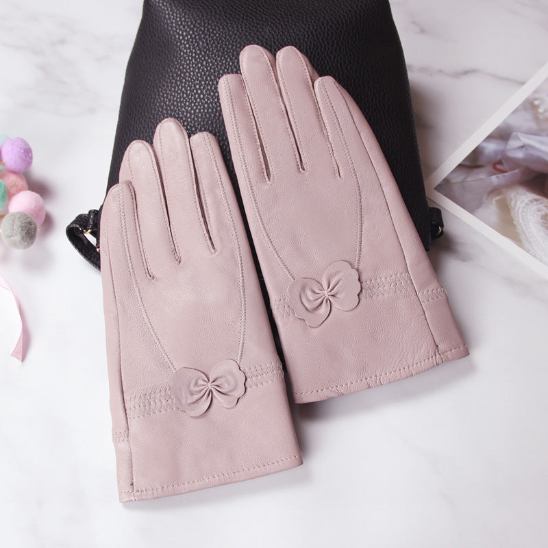 Butterfly Korean style split finger women gloves ladies