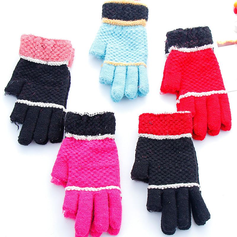 Guantes de punto cálidos mujer