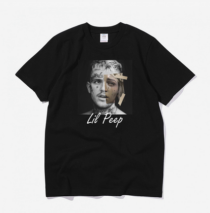 Retro black purple T-shirt men and women