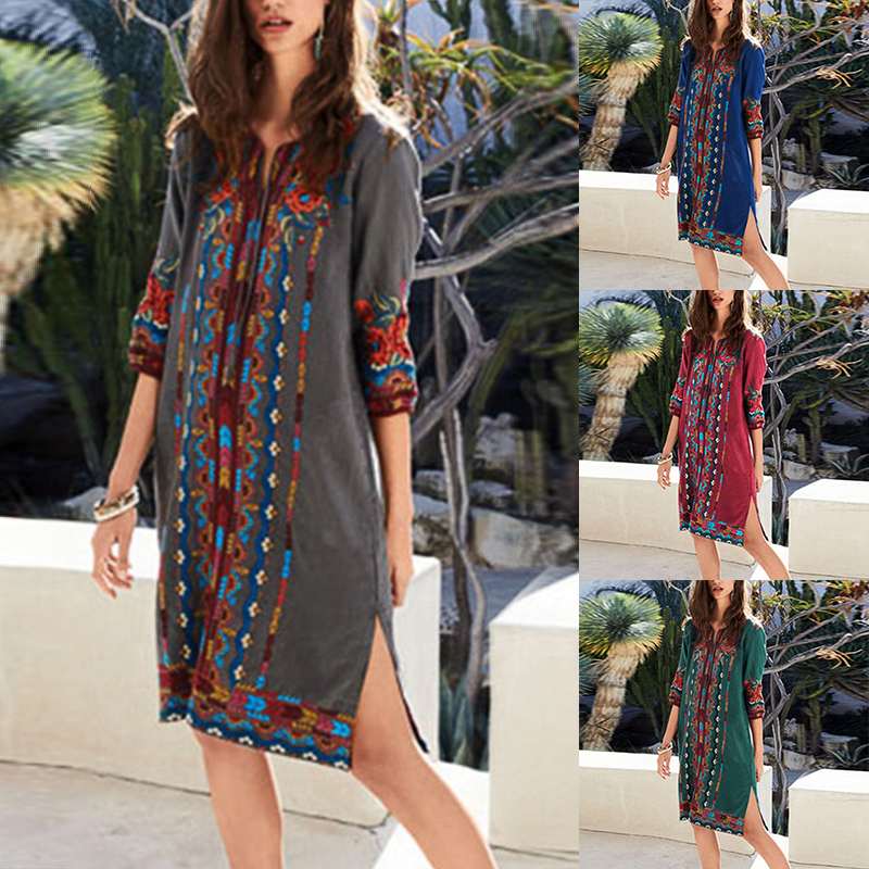 Printed casual tunic bohemian