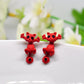 Three-dimensional color cat piercing earrings
