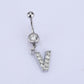 English alphabet hypoallergenic body piercing navel