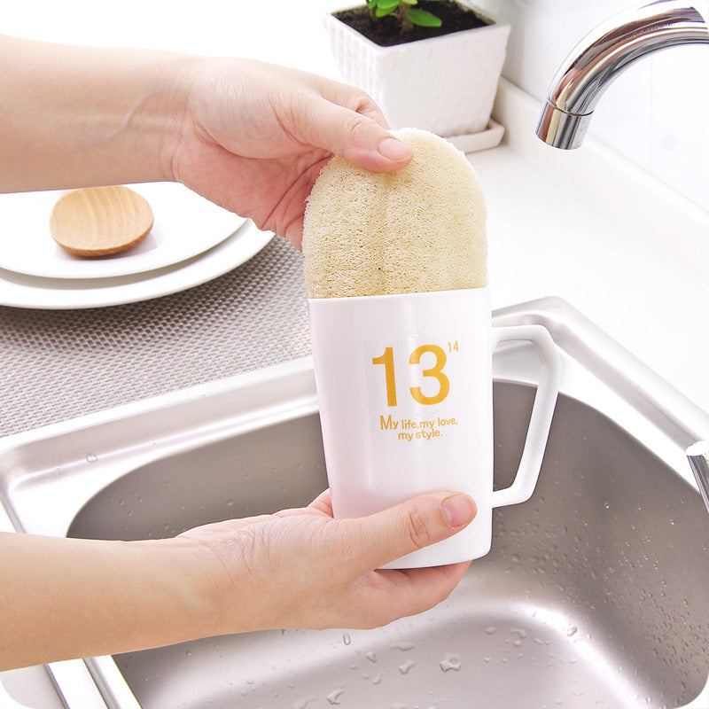 Home kitchen dishwashing loofah brush