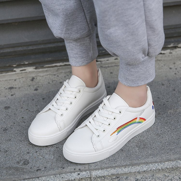 Zapatos blancos arcoiris mujer