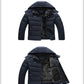 Hooded slim fit plus down padded down jacket men