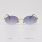 Retro Metal Color Film Sunglasses Women