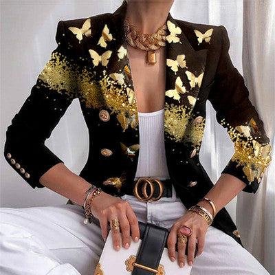 Printed Jacket Women Autumn Amazon New Fashion Street Style Jacket Women