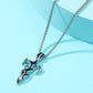 Drop Oil Cross Flame Necklace Fashionable Men