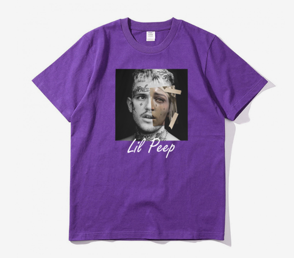 Retro black purple T-shirt men and women