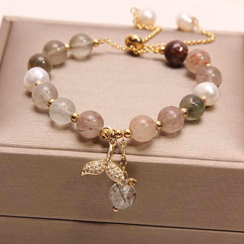 Pulsera de perlas naturales de agua dulce para mujer