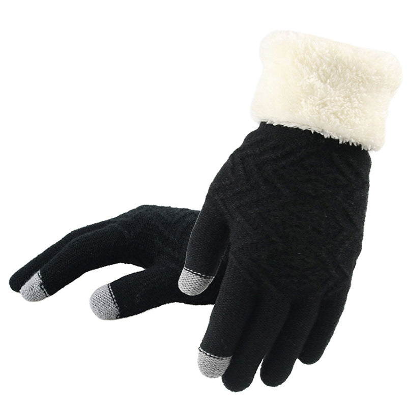 Guantes de punto de invierno para mujer.