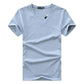 Men V Neck Cotton Short Sleeve T-Shirts