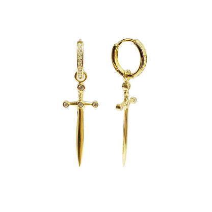 Dagger Earring Earrings Earrings Cross-border Hot-selling Fashion Simple And Creative Diamond Earrings