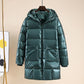 Mid-length Down Padded Jacket Women Look Thin