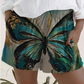 Printed Elastic High Waist Shorts Women