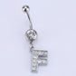 English alphabet hypoallergenic body piercing navel