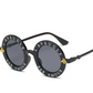 BOYSEEN Retro Round Sunglasses English Letters Little Bee Sun Glasses Men Women Brand Glasses Designer Fashion Male Female 15981