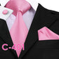 Solid Silk Mens Ties Neck Tie Set For Men Suits Tie Handker