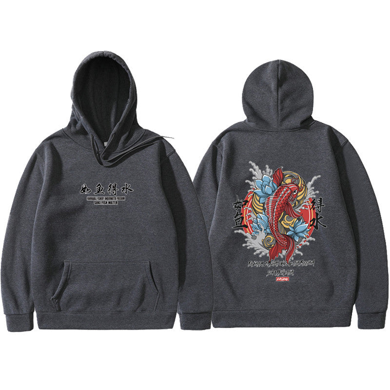 Sudadera con capucha Hip Hop para hombre Ukiyoe Streetwear