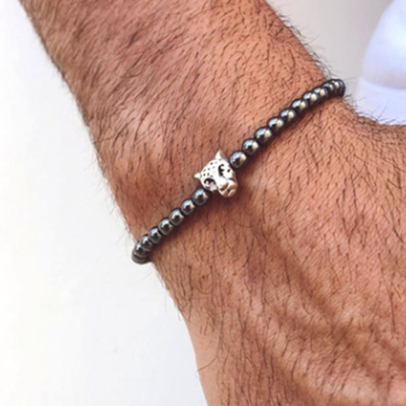 Glamour Men Fashion Beaded Hand Bracelet