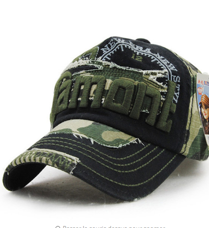 Gorra de béisbol de camuflaje, sombreros de sombrilla para exteriores para hombres y mujeres, sombreros europeos y americanos para el ocio