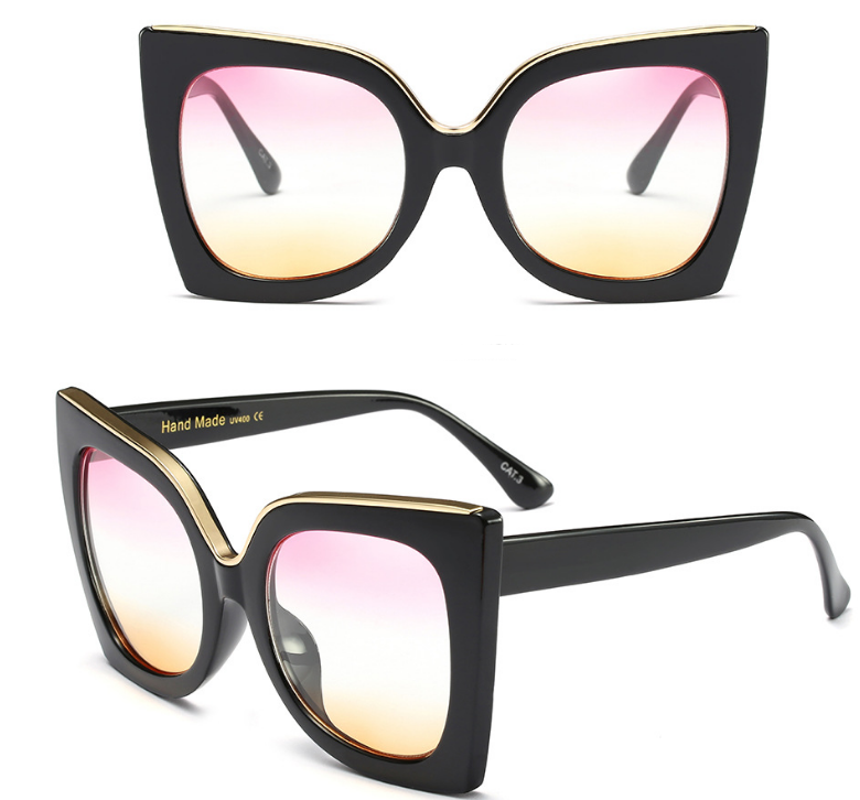 Gafas de sol estilo ojo de gato vintage para mujer Gafas de sol con lentes degradados