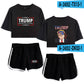 Short sleeve shorts suit