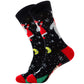 Calcetines de hombre Calcetines de algodón de moda con diseño de alce de Papá Noel