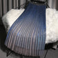 High-end Mesh Skirts Are Thinner Women's Summer Mid-length Skirt Gradient Color Mid-length Pleated Skirt