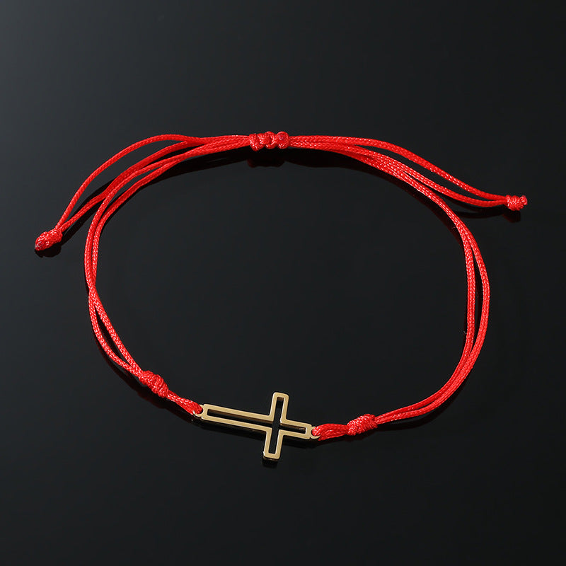 Hollow Cross Bracelet Adjustable For Men And Women