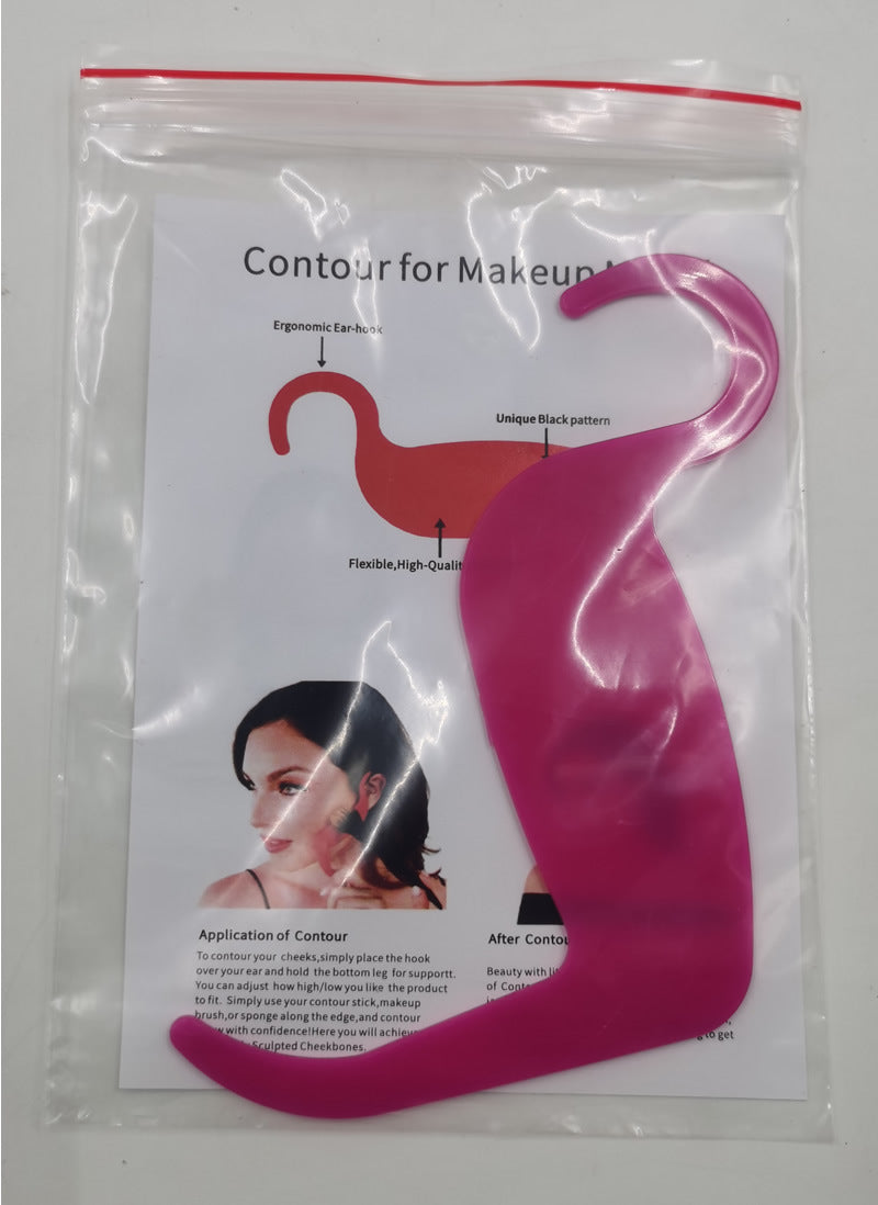 Tarjeta de estilo de plantilla de contorno de maquillaje de rubor de cejas